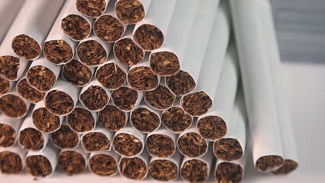 close shot of a pile of cigarettes