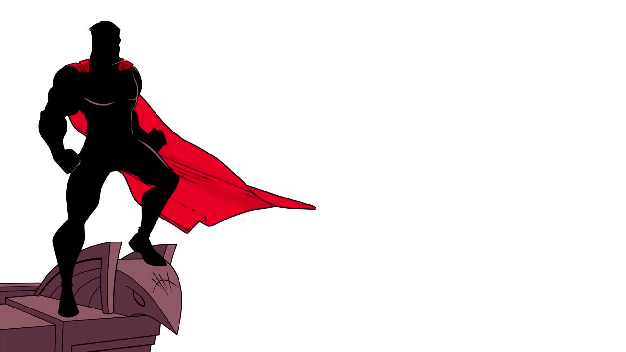 슈퍼 히어로 지붕 실루