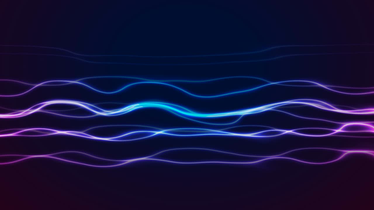 ondas de neón azul púrpura tecnología abstracta fondo de movimiento