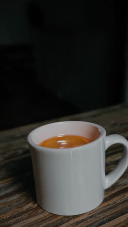 burning coffee cup