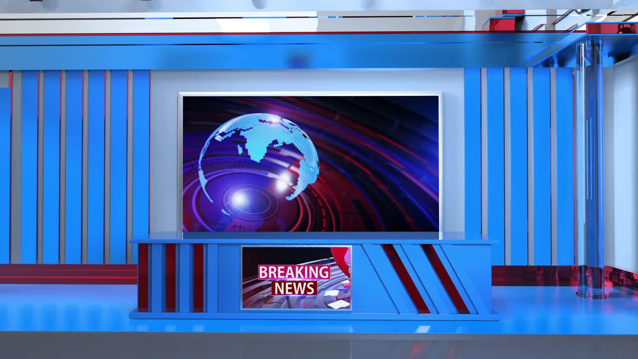 3D 가상 TV 스튜디오 뉴스