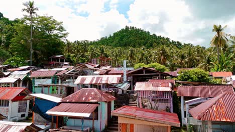 drone footage of bacuag catholic cemetery, surigao del norte, philippines