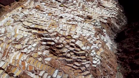 peru maras salt mines aerial drone pan