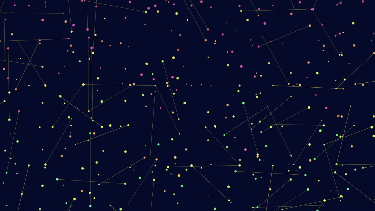 Celestial Map And Vibrant Stars On Dark Sky