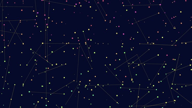 Mappa celeste e stelle vibranti su cielo scuro
