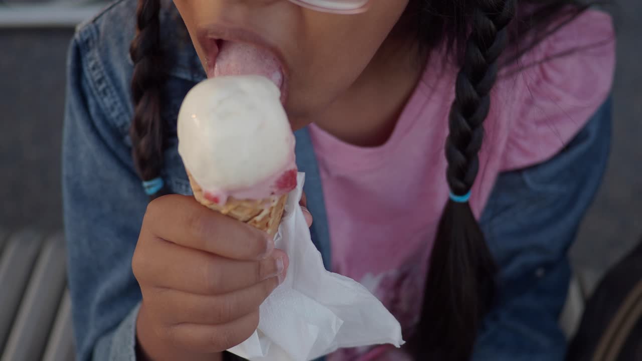 Girl Enjoying Ice Cream