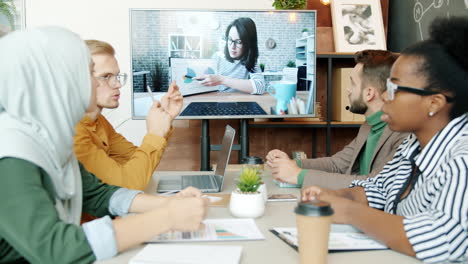 Diverse Business Team in Video Conference Meeting