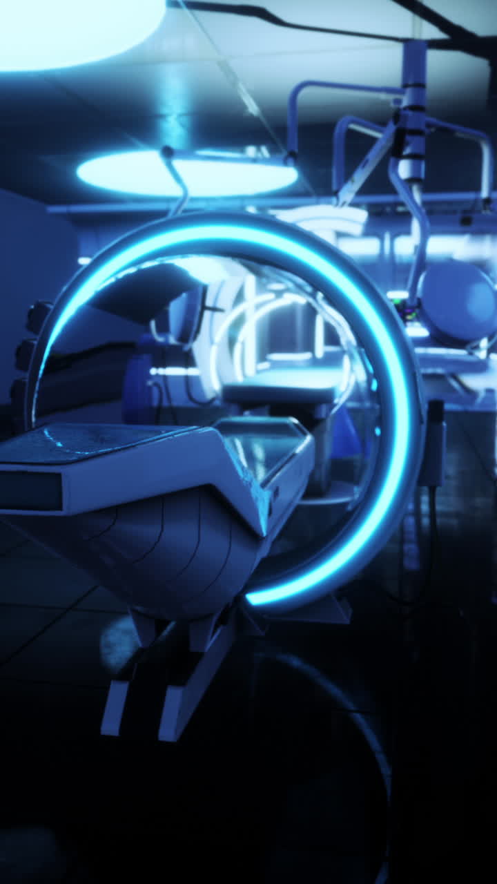 sala de operaciones médica futurista con tecnología avanzada