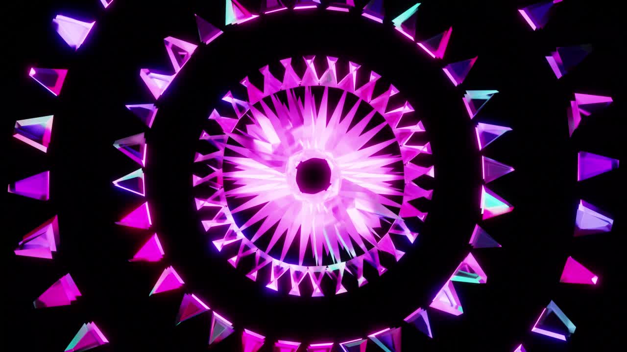 fondo redondo de caleidoscopio vj de bucle púrpura