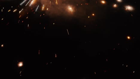 cracker sparkles spinning isolated on a black background, fireworks in the night, a celebration of the festival collection