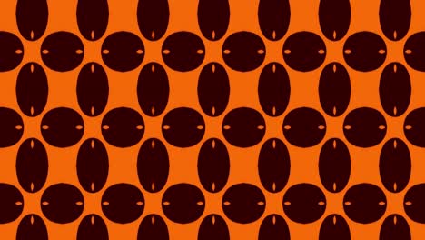 abstract background animation scrolling right black ovals and orange background