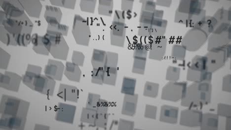 animación de la interfaz digital con iconos y procesamiento de datos. tecnología de red informática global