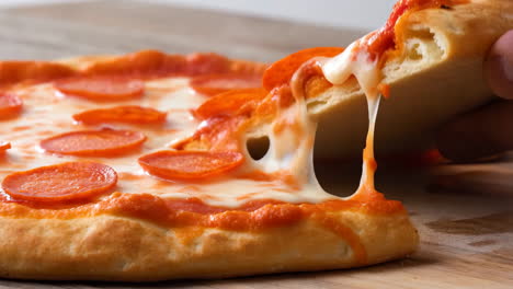 una deliciosa pizza de pepperoni