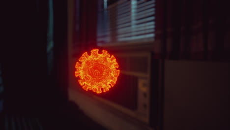 el coronavirus covid19 en una habitación de hotel vacía