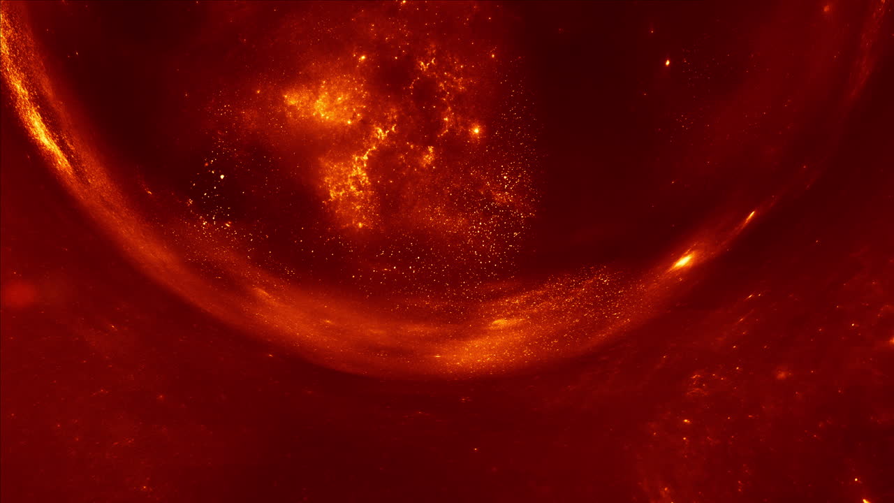 Deep red giant wormhole curves the space around it