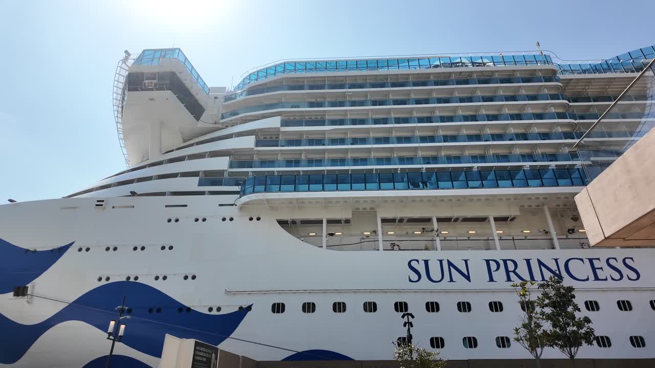 Sun Princess Cruise Ship Docked at Port
