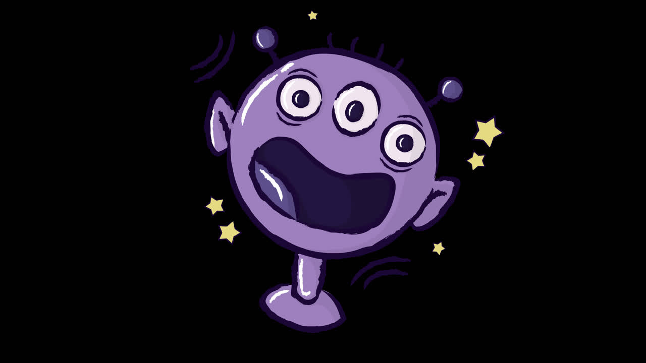 Happy Three-Eyed Alien