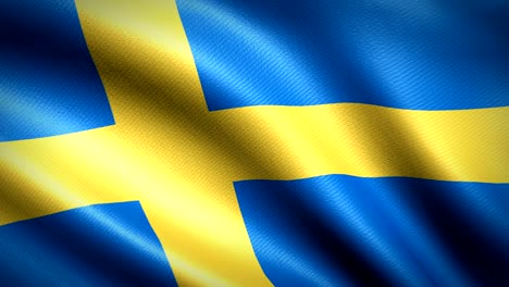 sweden flag. seamless looping animation. 4k high definition video