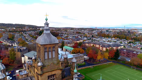 Empuje-Aéreo-Hacia-Davidson&#39;s-Mains-En-Edimburgo-Sobre-El-Stewart&#39;s-Melville-College