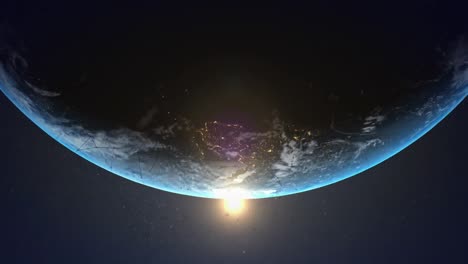 Animation-Eines-Leuchtenden-Netzwerks-Von-Verbindungen-über-Dem-Planeten-Erde