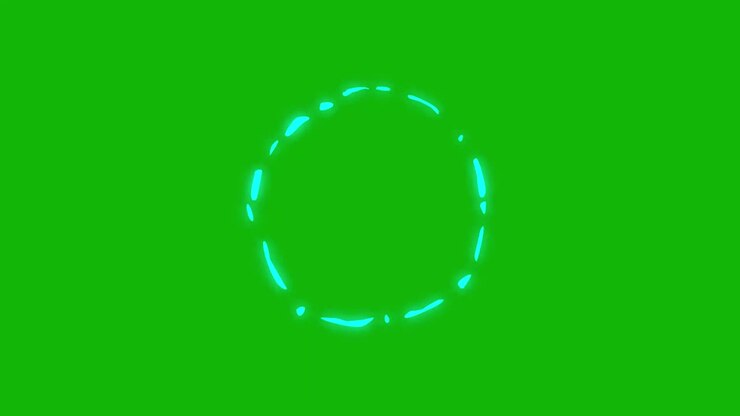 アニメーション・ループ・ビデオ 緑の背景のカートゥーン・エフェクト