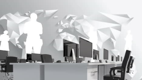 office and silhouettes of man