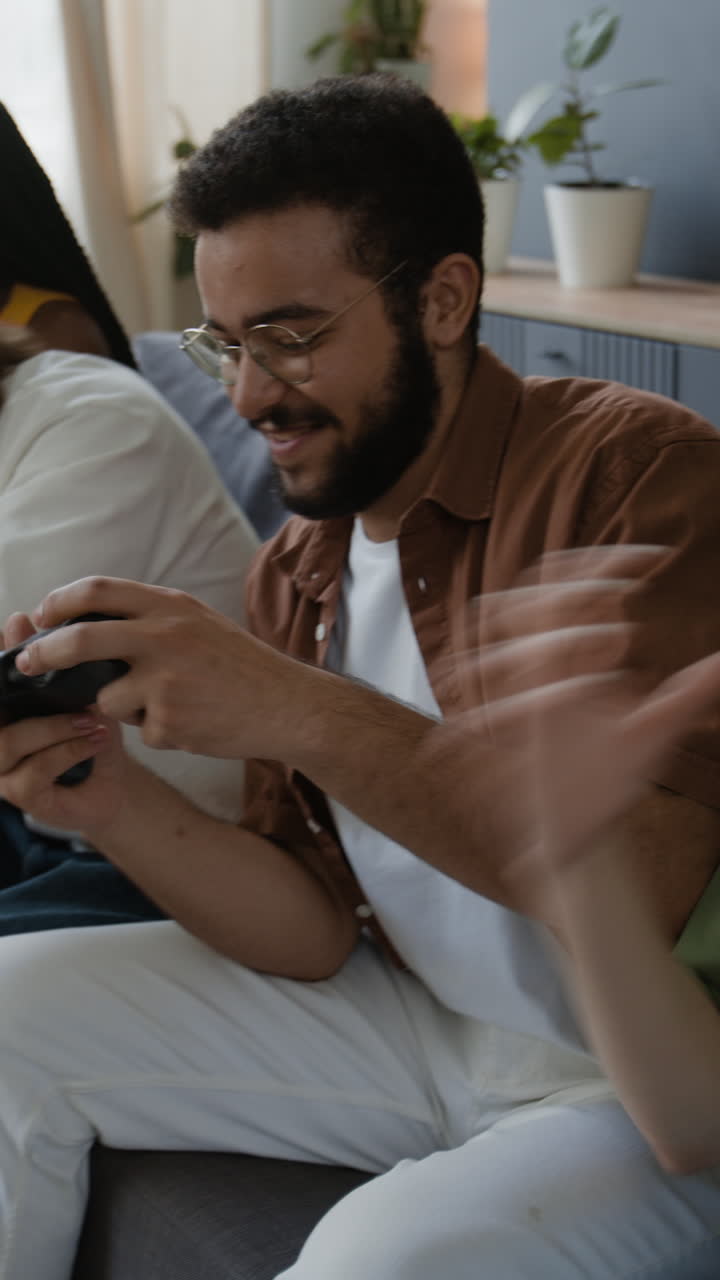 Friends Enjoying a Gaming Session Together