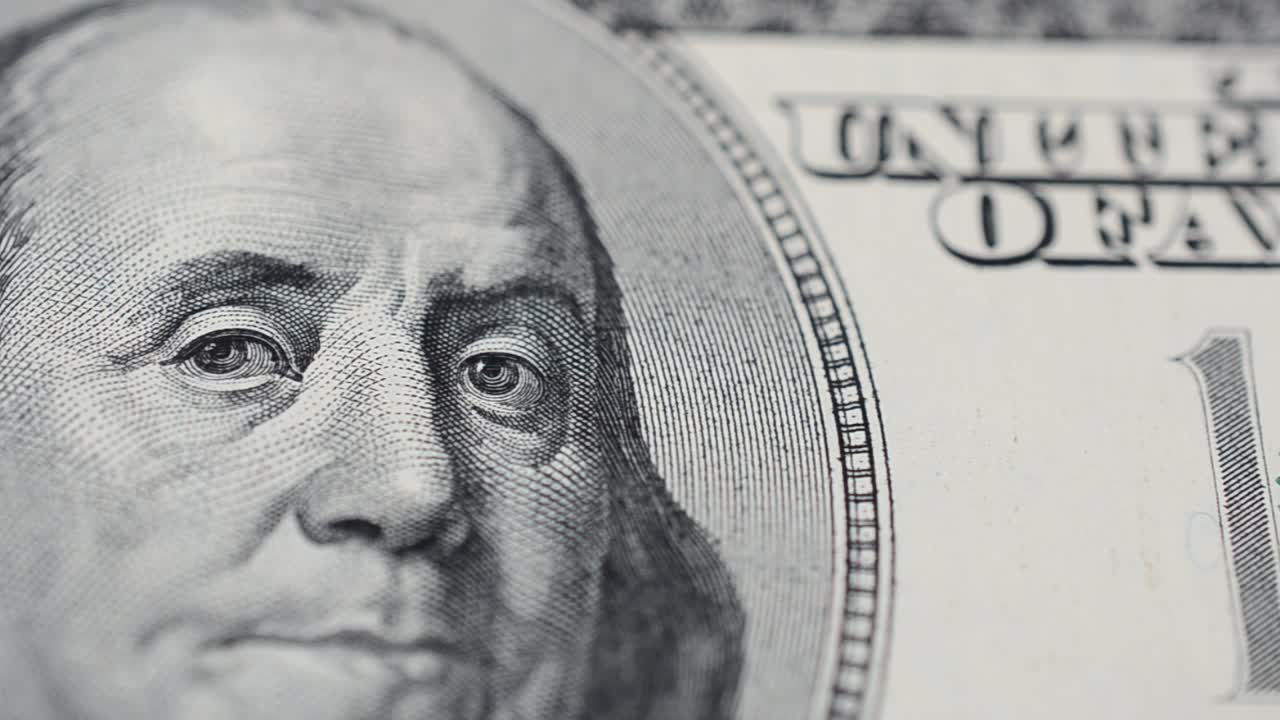 Banconota degli Stati Uniti. Riprese di denaro.
