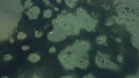 aerial: stick fisherman in sri lanka