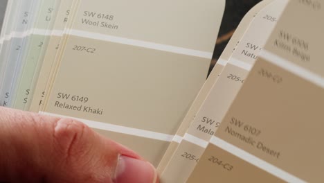 paint swatches and color samples