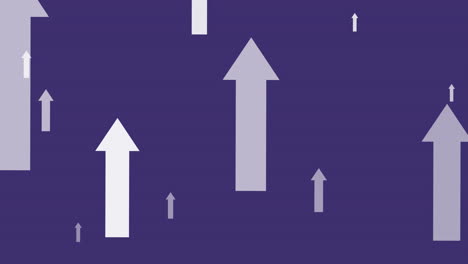 animation of white arrows pointing up moving on purple background