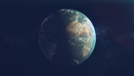planet earth rotating in space stars galaxy universe science world realistic world milky way