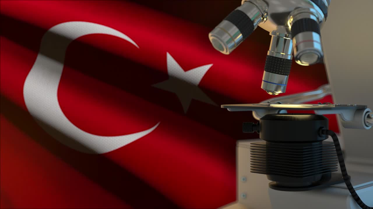 60fps 칠면조 과학 컨셉과 발은 빨간색, 색 파동, uhd 4k 3d 비디오 배경