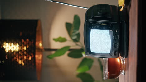 retro tv with static