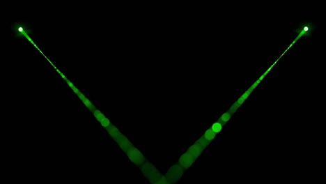 two crossing laser rays rotating