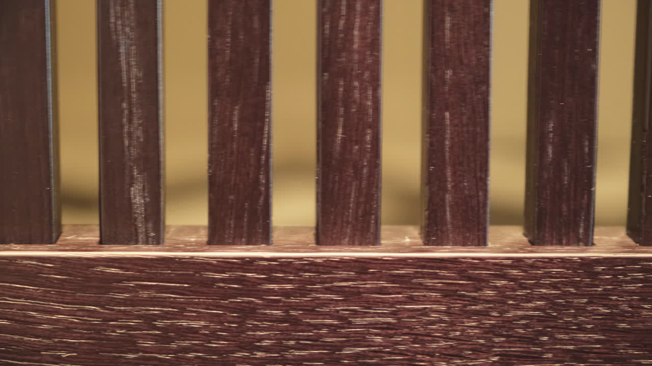 Close-up of Wooden Partition