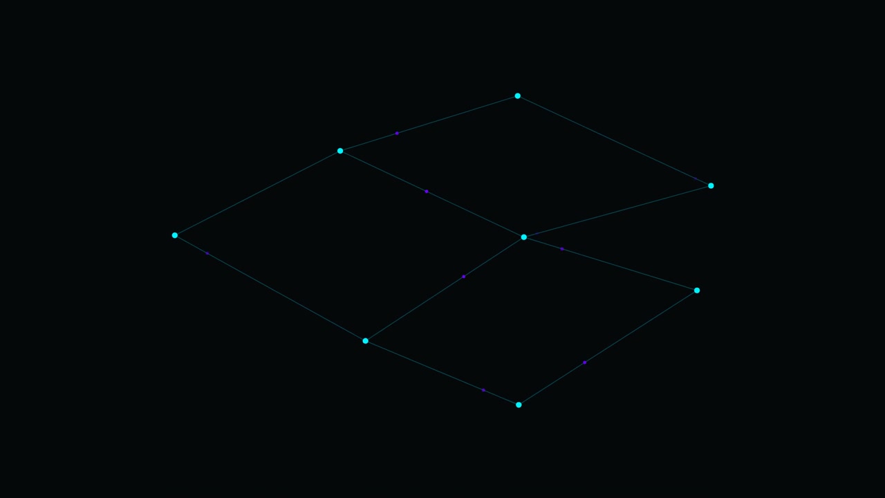 Abstract Geometric Network Animation with Moving Nodes and Connecting Lines