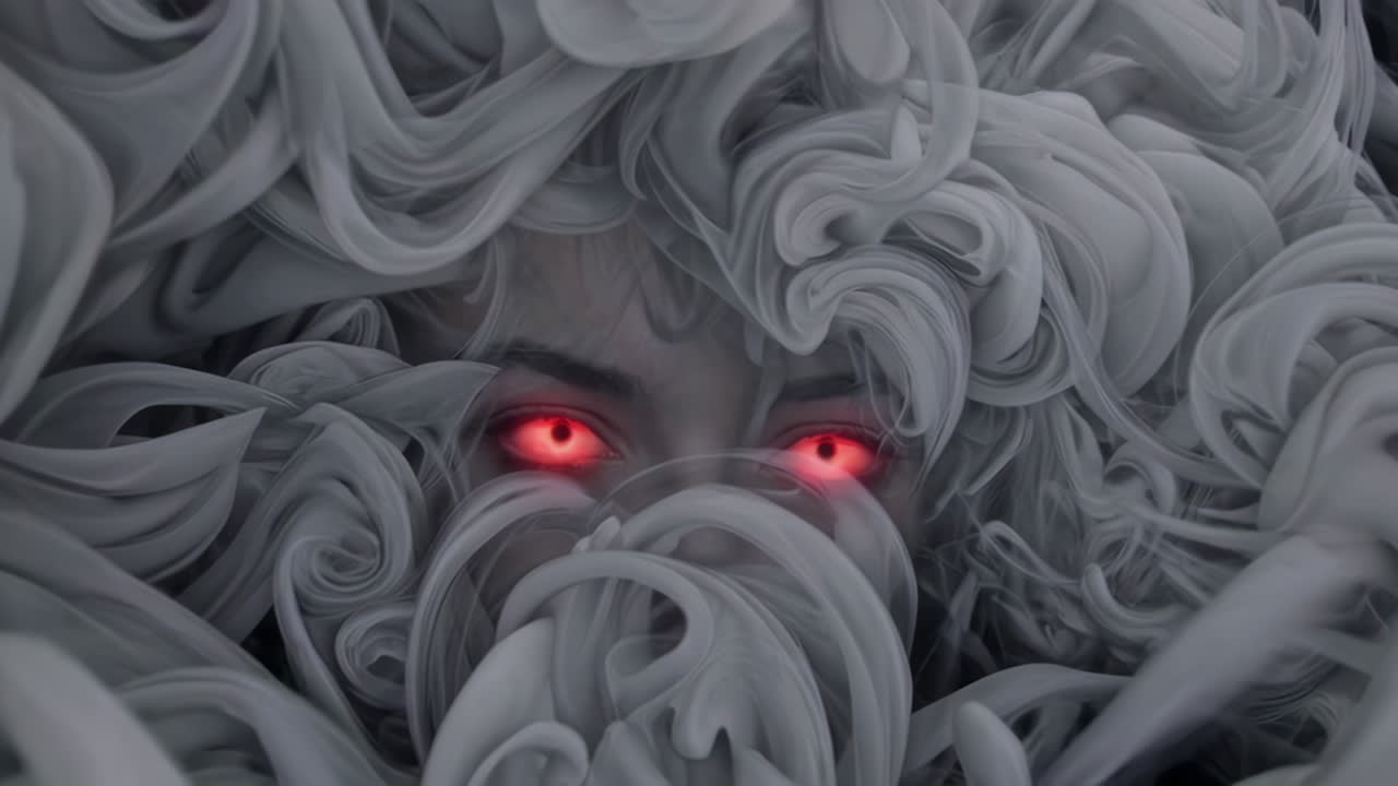 A Woman in a Whirlwind of Smoke