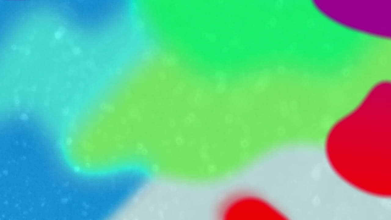 다채로운 배경에 어지는 다채로운 수채화 페인트의 애니메이션