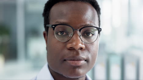 Face,-glasses-and-business-black-man-vision