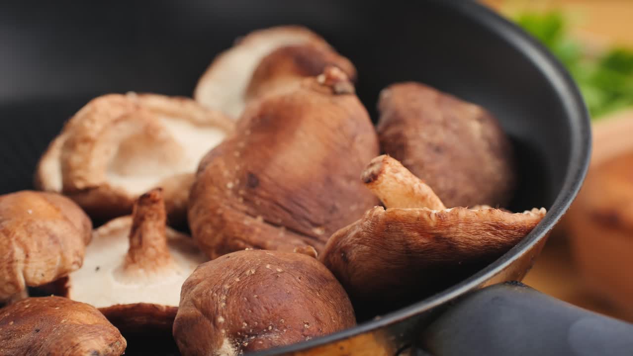 Pan-fried Shiitake Mushrooms