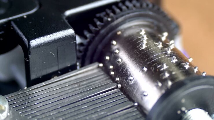 The Music Box Mechanism Rotates