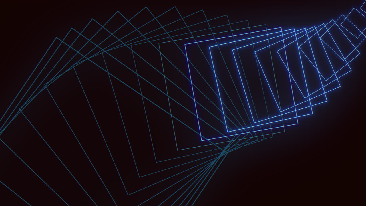 patrón geométrico abstracto líneas negras y azules en fondo oscuro