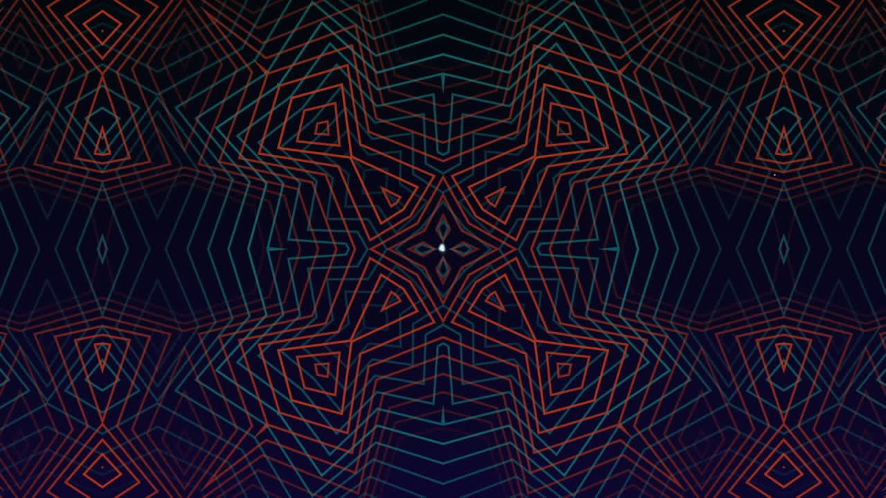 Animation of network of connections with icons and shapes on black background