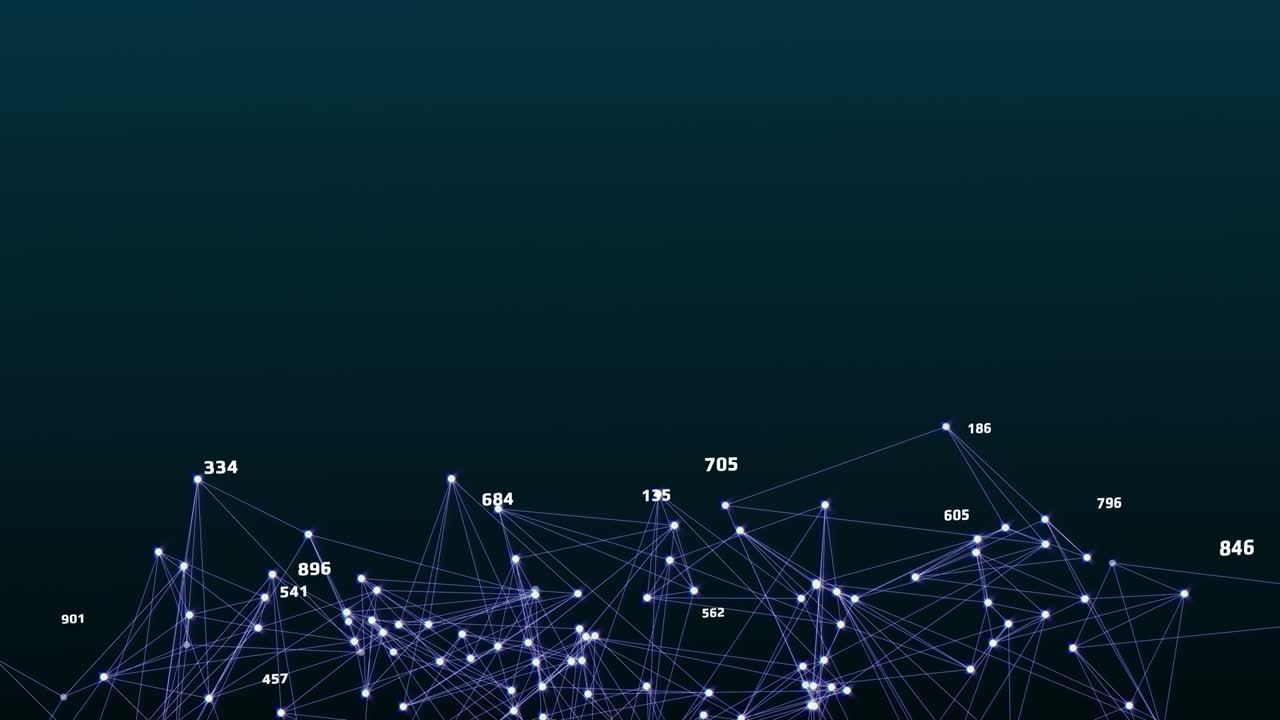 3D Futuristic Technology Plexus Geometric Shape Digital Data Complex Connection Motion Background.