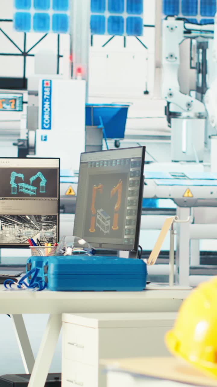 Vertical Video Photovoltaics Factory Engineer Using Green Screen Pc To Adjust System Parameters