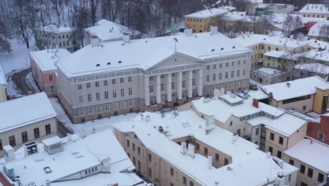 Drone-shot-of-Tartus-university-during-winter