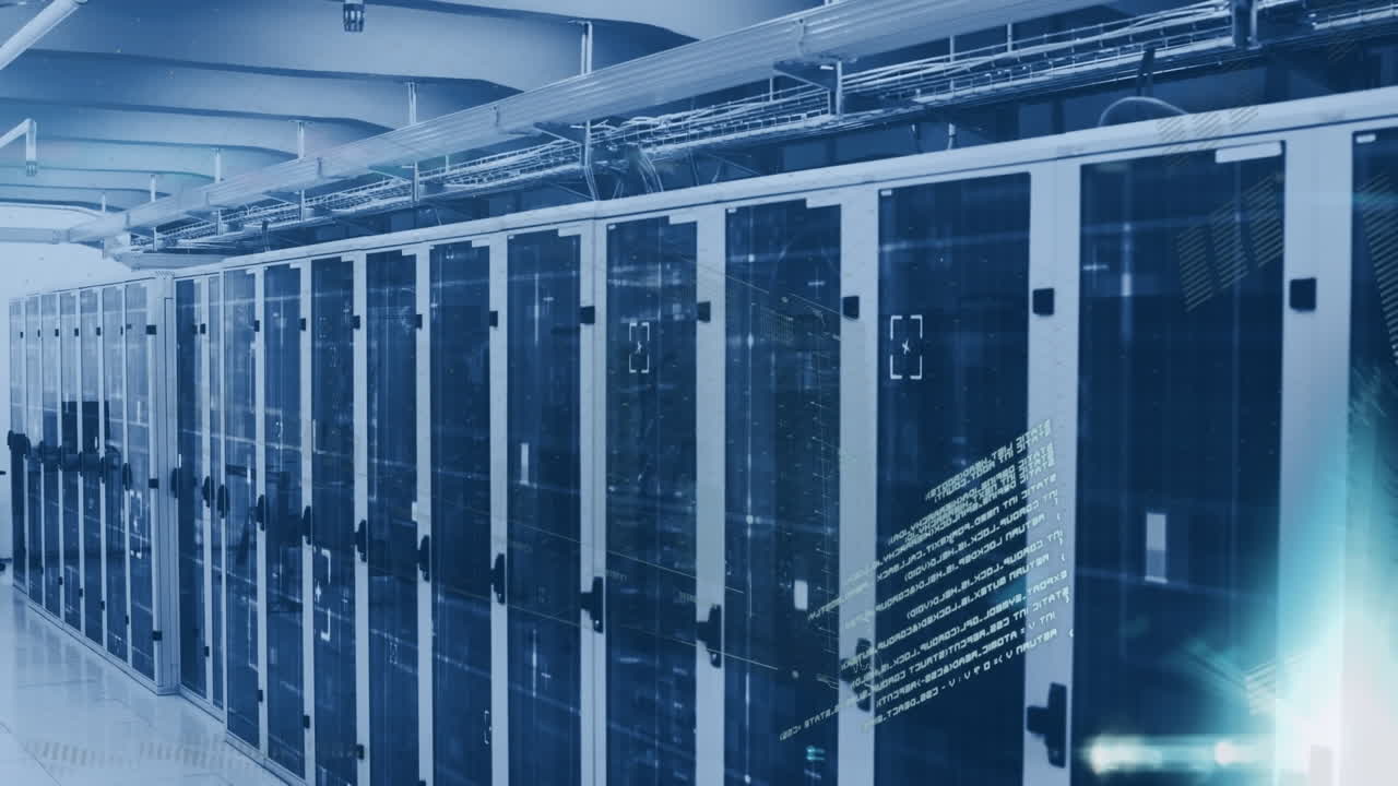 Animation of computing data processing over computer servers
