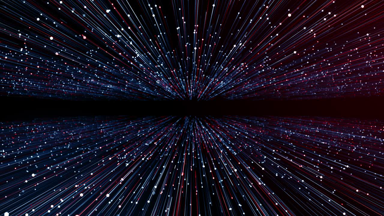 Particles blue red event game trailer titles cinematic concert stage background loop