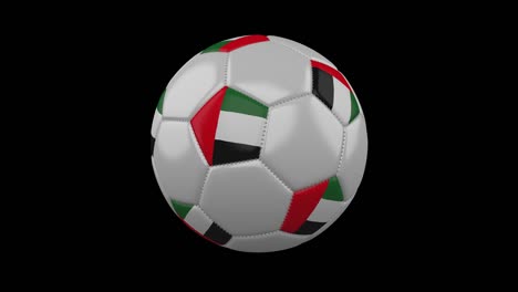 soccer ball with flag united arab emirates, alpha loop